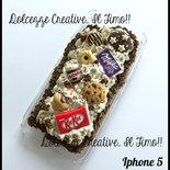 Cover Iphone 5 panna, nutella, biscotti, donut, pan di stelle, milka, cookie, cioccolato, kit kat