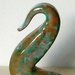 Sculturina informale in ceramica - Firmata " CIGNO " N.A. 605 con AUTENTICA in pieghevole !