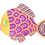 Pannello targa in legno Pesce