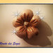 MAGNETE fiore simil thun beige oro + SCATOLINA REGALO!