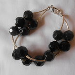 bracciale con perle nere