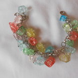 bracciale in acciaio con pietre di vari colori