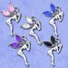 Charm Ciondoli Strassato forma Fata Argento antico 32x20mm