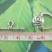 ChiusurA TondA Fiore Argento Antico 17x19mm