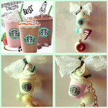 Collana con charms in fimo - "Starbucks"