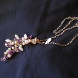 collana con ametiste e cristalli