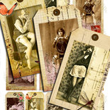 FRenCh TeASe - Vintage tags, aceo, scrapbooking, postcards... - Download Pdf o Jpeg file - Stampalo quanto vuoi!