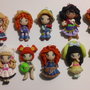 Lotto 10 bamboline in fimo