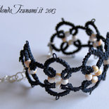 Bracciale Nero con perline in Osso in Chiacchierino