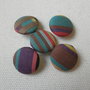 Bottoni ricoperti,vintage,5 pezzi,materiali