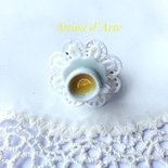 anello regolabile su piattino in ceramica centrino & thè handmade