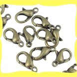 10 moschettoni bronzo 12mm