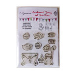 Le Gommine: timbri da ricamo - Set TeaTime