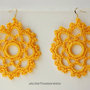 Orecchini crochet Surya in giallo