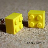 Orecchini LEGO originali  a perno gialli