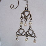 orecchini argento tibetano, Tibetan silver earrings vintage style