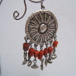 orecchini argento tibetano, Tibetan silver earrings vintage style
