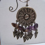 orecchini argento tibetano, Tibetan silver earrings vintage style