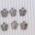 10 charms farfallina stilizzata
