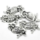 CIONDOLO GUFO 33X18 MM TONO ARGENTO ANTICO