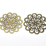 CONNETTORI IN FILIGRANA TRAFORATO COLOR BRONZO 6X6 CM