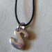 collana con cordino e ciondolo lettera ,,S,,