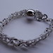 BRACCIALE CATENA ARGENTATA CON CORDONCINO DI COTONE CERATO fatto a mano