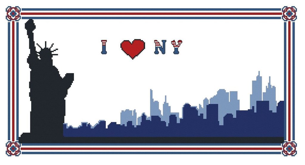 Schema punto croce new york