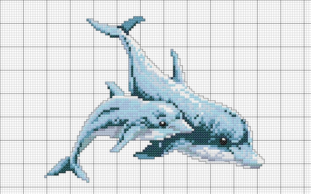 Schema punto croce delfino