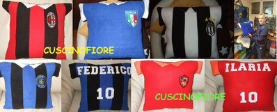 CUSCINO MAGLIETTA SQUADRA DI CALCIO