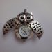 Delizioso ciondolo " gufetto " con orologio acciaio 