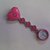 spilla rosa con cuori e orologio