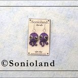 Orecchini Polipi viola