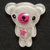 Cabochon in resina "Cute White Bear" - 5 pz