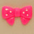 Cabochon in resina "Simple Pink Bow" - 5 pz