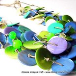 Collana "summertime" in resina, madreperla e puro lino - FREE SHIPPING 