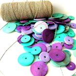Kit "MakeUP" per collane con madreperla e filato di puro lino - FREE SHIPPING
