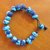 Braccialetto perle fimo blu azzurro