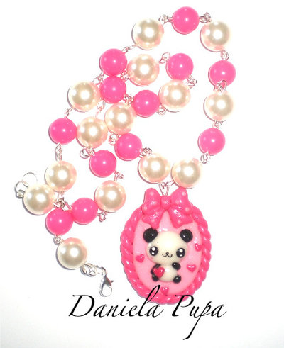 Collana Cammeo panda Collana Cammeo panda