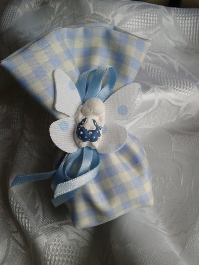 BOMBONIERA PORTACONFETTI SACCHETTO SERIE "BABY BLUE" BOMBONIERA PORTACONFETTI SACCHETTO SERIE "BABY BLUE"