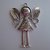 ragazza alata 8x5.5 cm. in argento tibetano