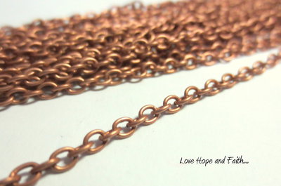 1 Metro catena color rame (3x2mm) (cod.15200) 1 Metro catena color rame (3x2mm) (cod.15200)