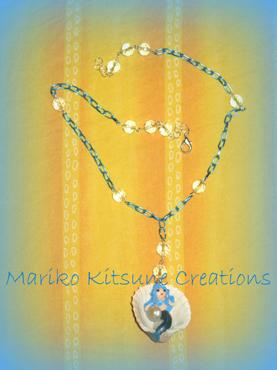 Collana SIRENA conchiglia azzurra Collana SIRENA conchiglia azzurra