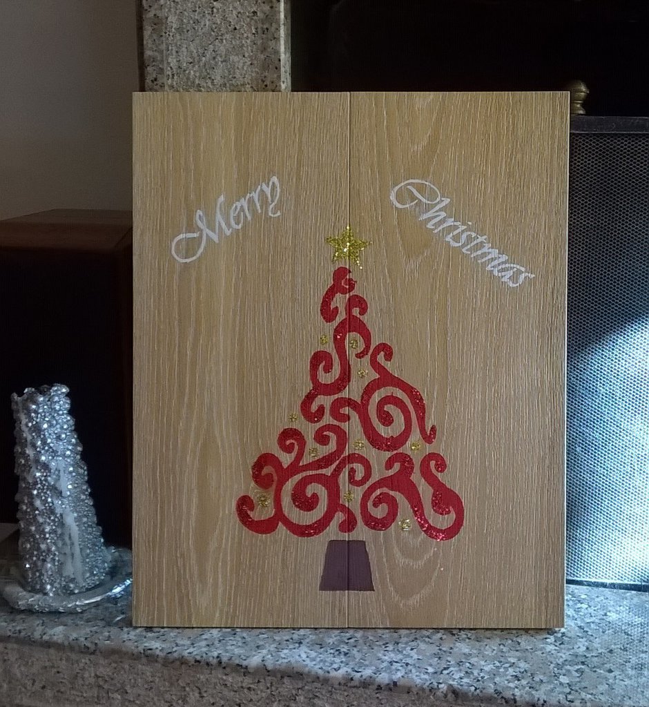 Pannello decorativo in legno merry christmas feste natale ...