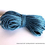 filato di lino per collane e bijoux - 20 mt. color azzurro carta da zucchero - SPESE DI SPEDIZIONE GRATIS 