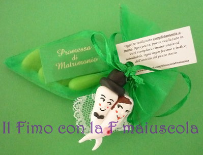 Bomboniera sposi intrecciati Bomboniera sposi intrecciati