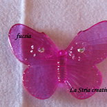 farfalla pendente in metacrilato fucsia