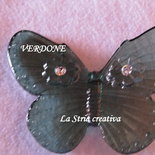 farfalla pendente in metacrilato verde