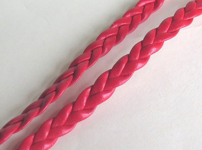 1 m. Cordino intrecciato in eco pelle RED FCO 1 1 m. Cordino intrecciato in eco pelle RED FCO 1