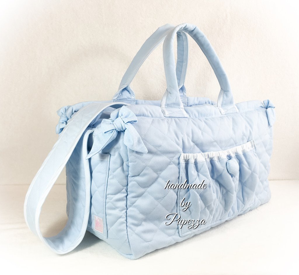Borsa fasciatoio azzurra bambini accessori bebè di pupezza ...